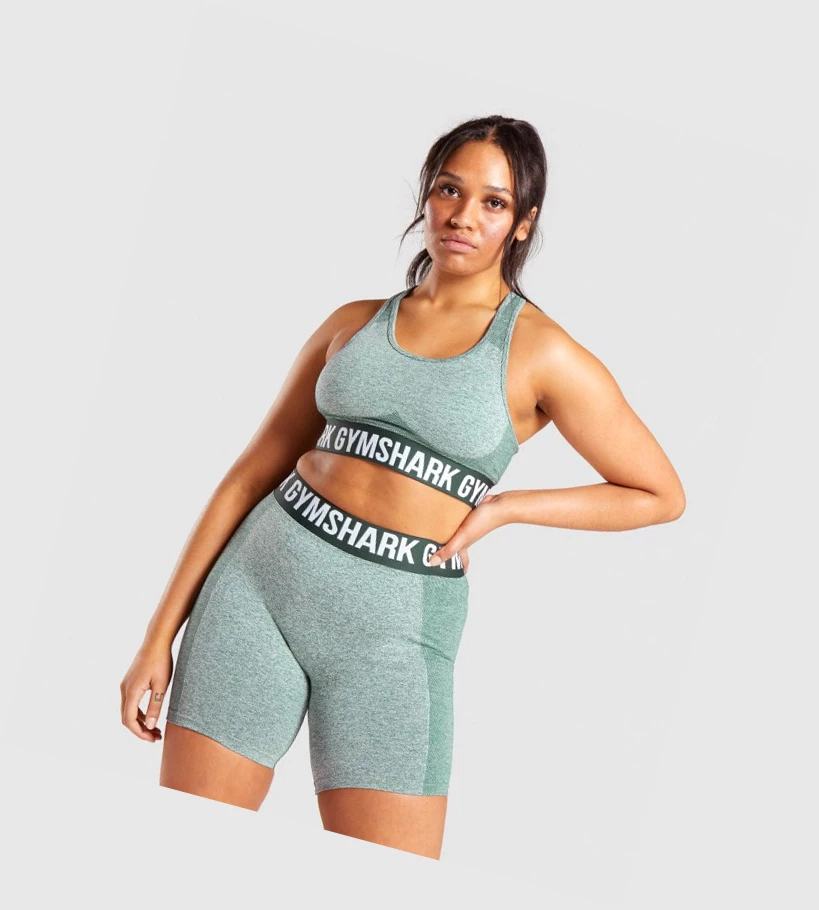 Sujetadores Deportivos Gymshark Flex Mujer Verdes Oscuro | BVZOTYR-32