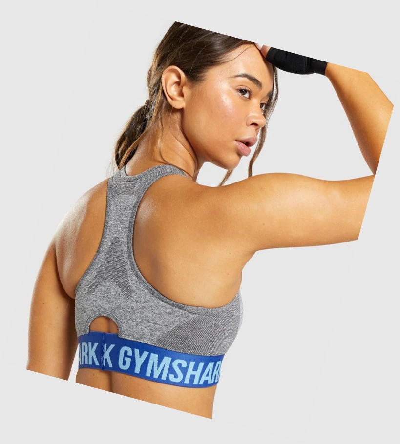 Sujetadores Deportivos Gymshark Flex Mujer Grises | ONJTVCH-43