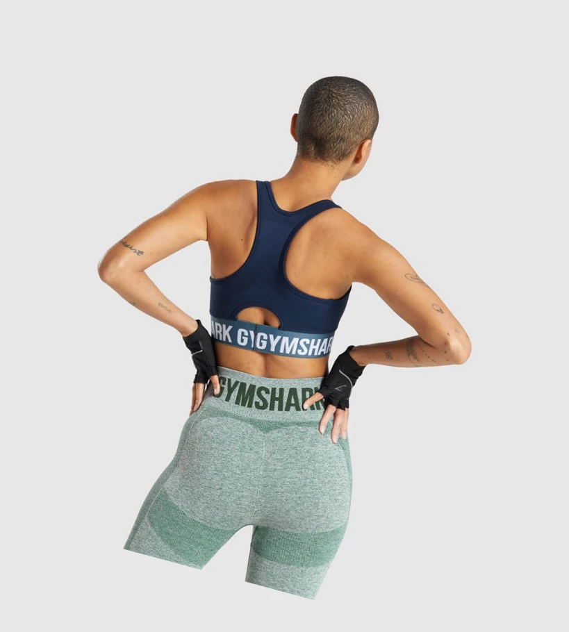 Sujetadores Deportivos Gymshark Flex Mujer Azul Marino | ONWRIAB-14