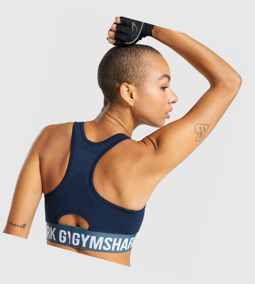 Sujetadores Deportivos Gymshark Flex Mujer Azul Marino | ONWRIAB-14