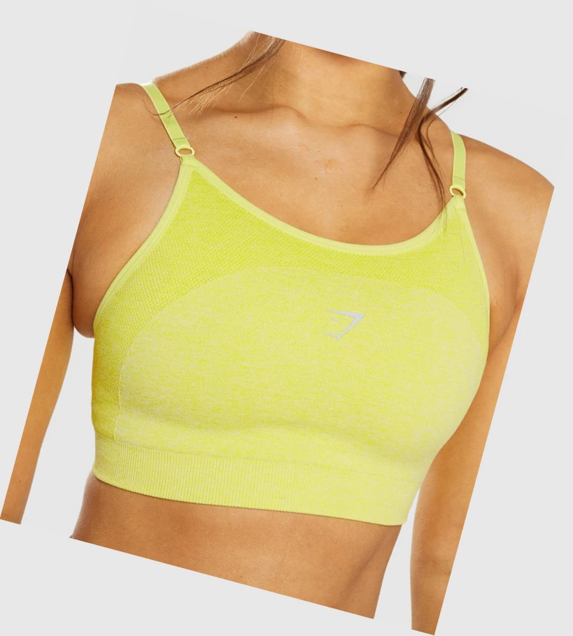 Sujetadores Deportivos Gymshark Flex Tiras Mujer Amarillos | HGSWMNY-27