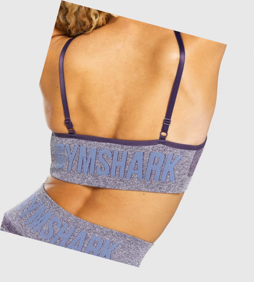 Sujetadores Deportivos Gymshark Flex Tiras Mujer Morados | TOHKDPS-70