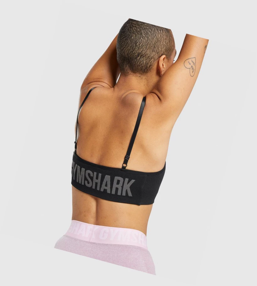 Sujetadores Deportivos Gymshark Flex Tiras Mujer Negros Grises | ZKVJLFG-27