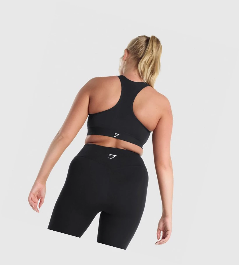 Sujetadores Deportivos Gymshark Ligeros High Support Entrenamiento Mujer Negros | JTRGISW-35