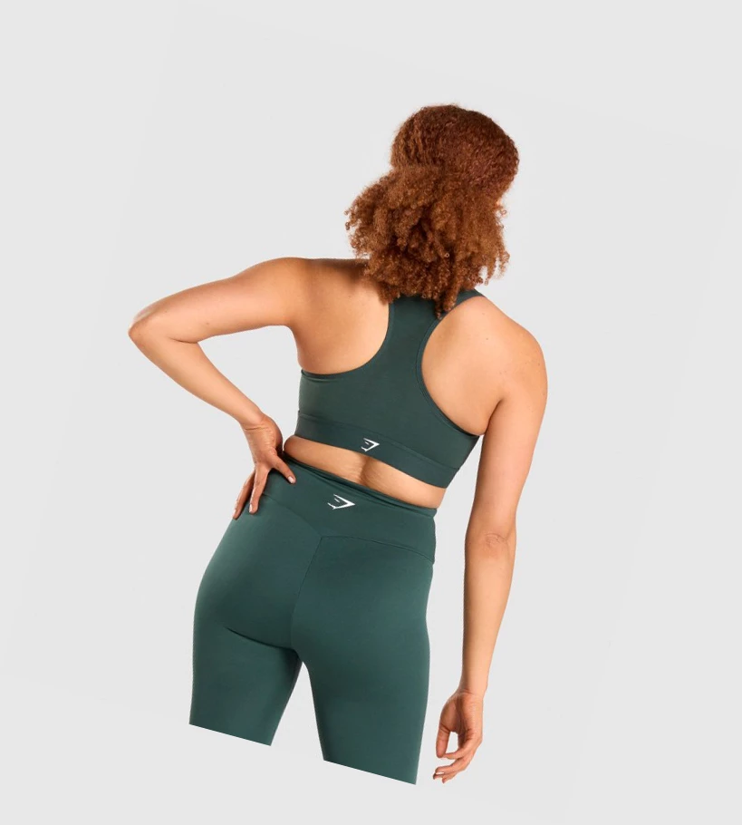 Sujetadores Deportivos Gymshark Ligeros High Support Entrenamiento Mujer Verdes Oscuro | STWULQA-69