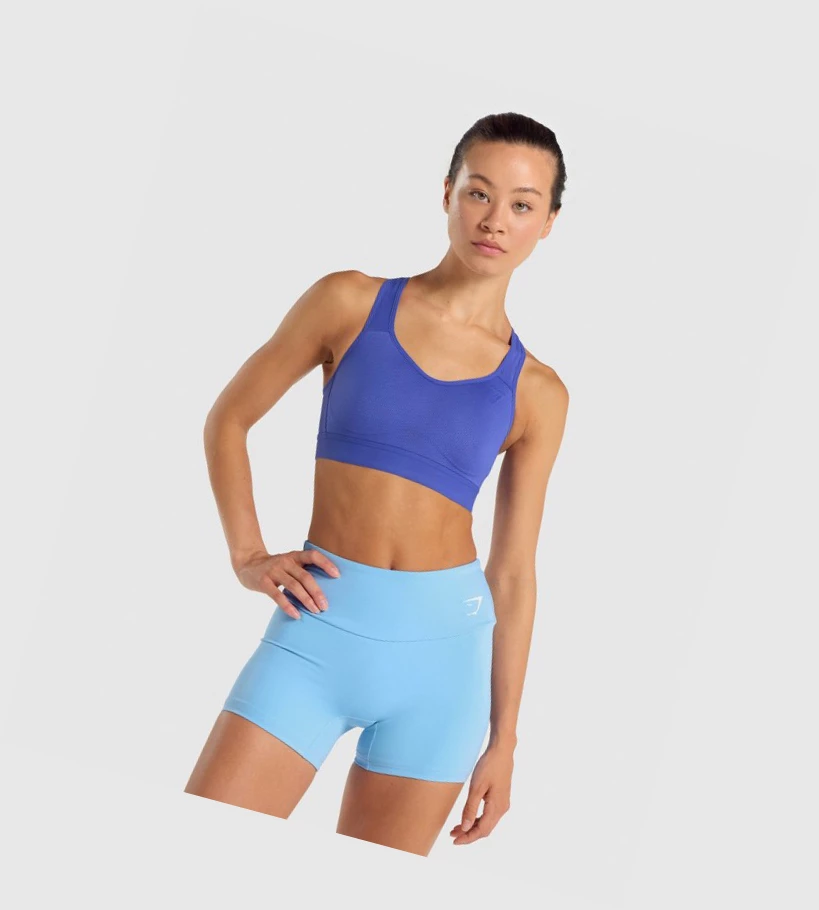 Sujetadores Deportivos Gymshark Ligeros High Support Entrenamiento Mujer Azules Oscuro | YLIVZKE-06