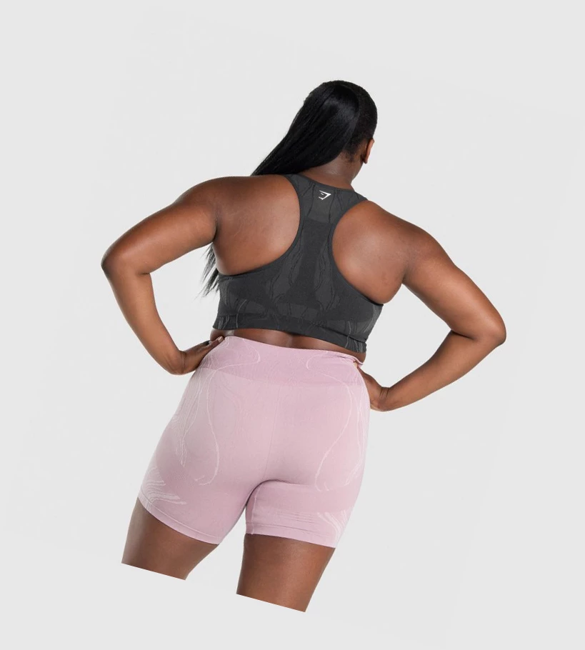 Sujetadores Deportivos Gymshark Mercury Seamless Mujer Negros | IWSFGEK-34