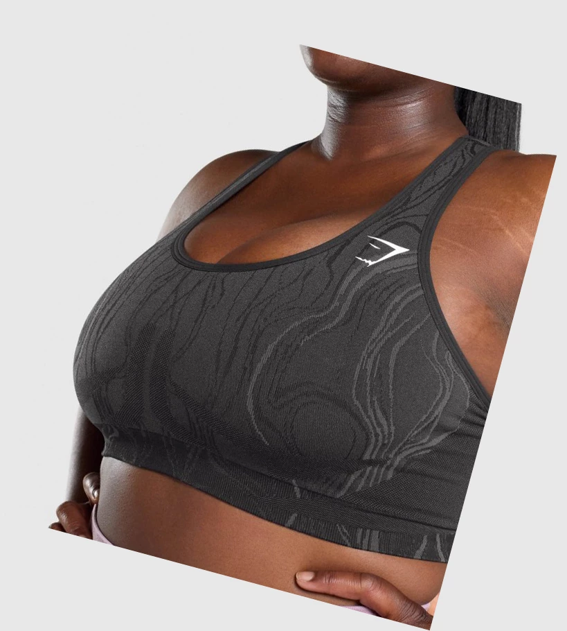 Sujetadores Deportivos Gymshark Mercury Seamless Mujer Negros | IWSFGEK-34