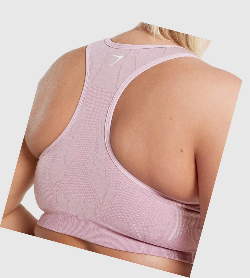 Sujetadores Deportivos Gymshark Mercury Seamless Mujer Morados Claro | VBCEHYL-03