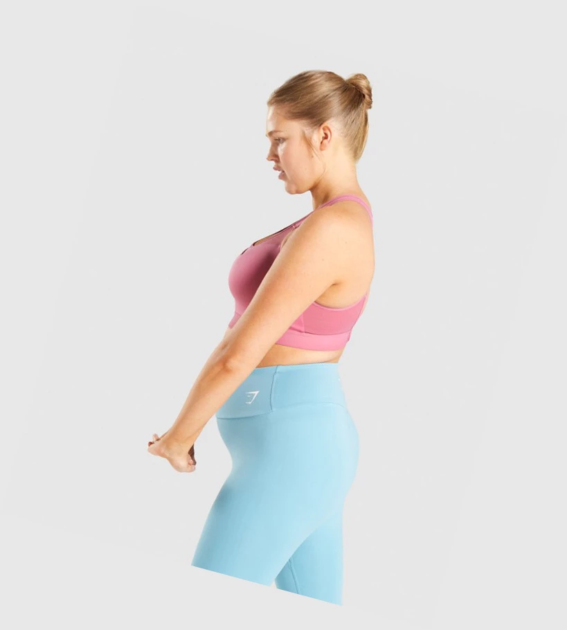 Sujetadores Deportivos Gymshark Open Back Entrenamiento Mujer Rosas | DKPXCYU-81