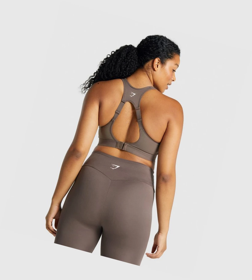 Sujetadores Deportivos Gymshark Open Back Entrenamiento Mujer Marrom | JHVYDBM-27