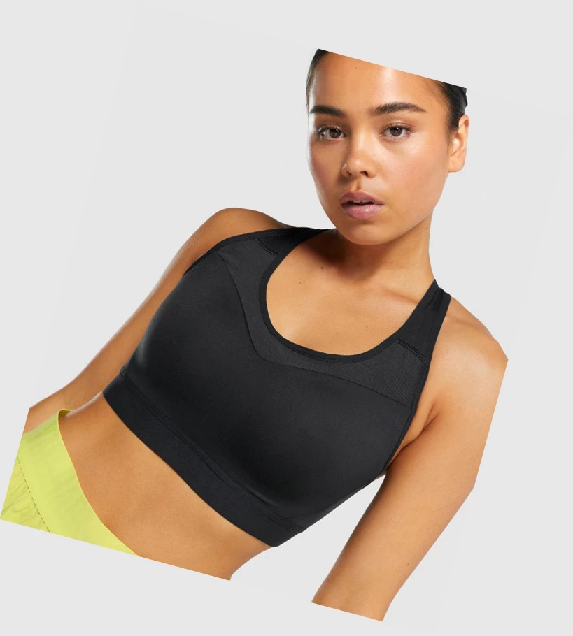 Sujetadores Deportivos Gymshark Open Back Entrenamiento Mujer Negros | JVPLEUS-01