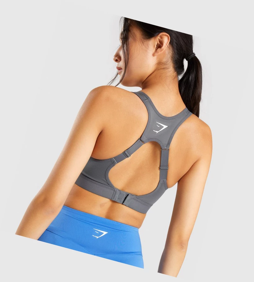 Sujetadores Deportivos Gymshark Open Back Entrenamiento Mujer Grises | NQEARXL-48