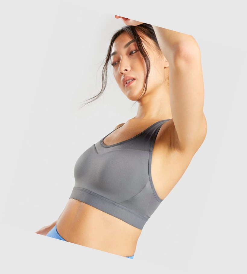 Sujetadores Deportivos Gymshark Open Back Entrenamiento Mujer Grises | NQEARXL-48