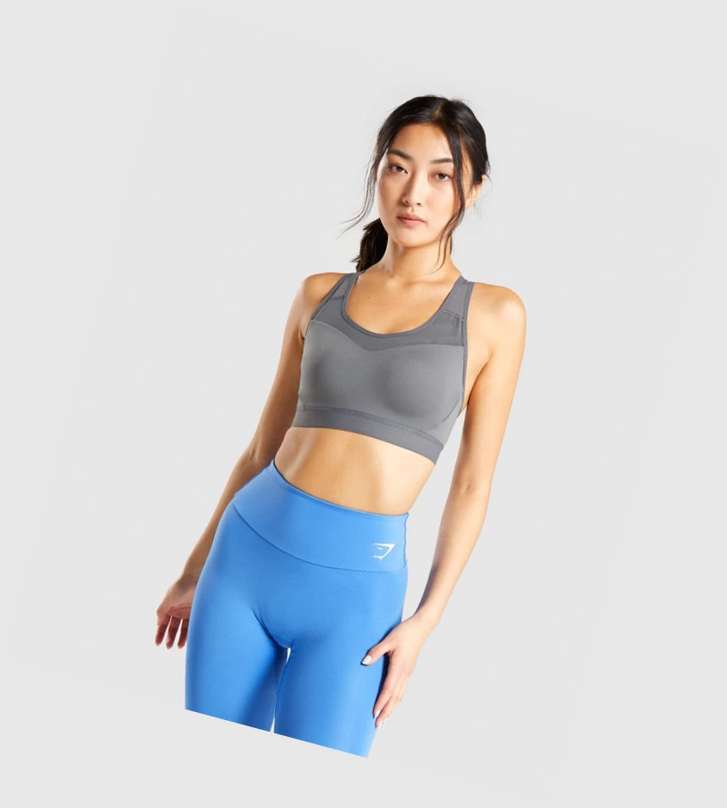 Sujetadores Deportivos Gymshark Open Back Entrenamiento Mujer Grises | NQEARXL-48