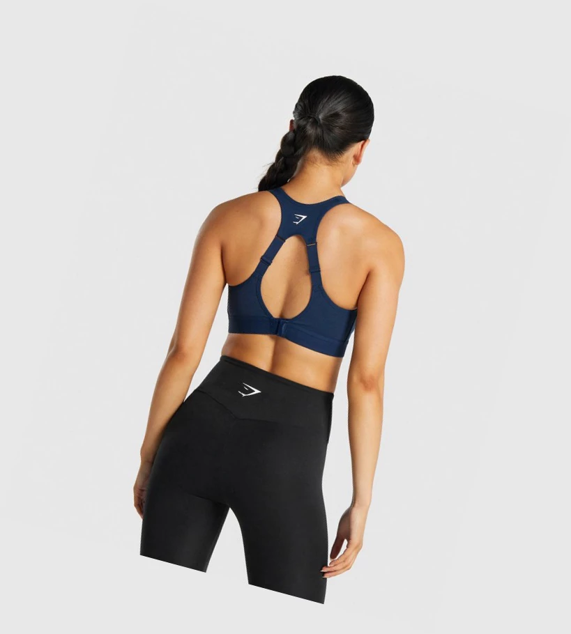 Sujetadores Deportivos Gymshark Open Back Entrenamiento Mujer Azul Marino | TLMWGPY-40