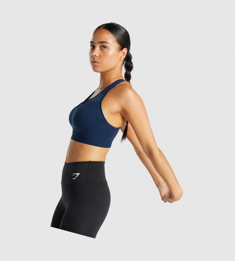 Sujetadores Deportivos Gymshark Open Back Entrenamiento Mujer Azul Marino | TLMWGPY-40