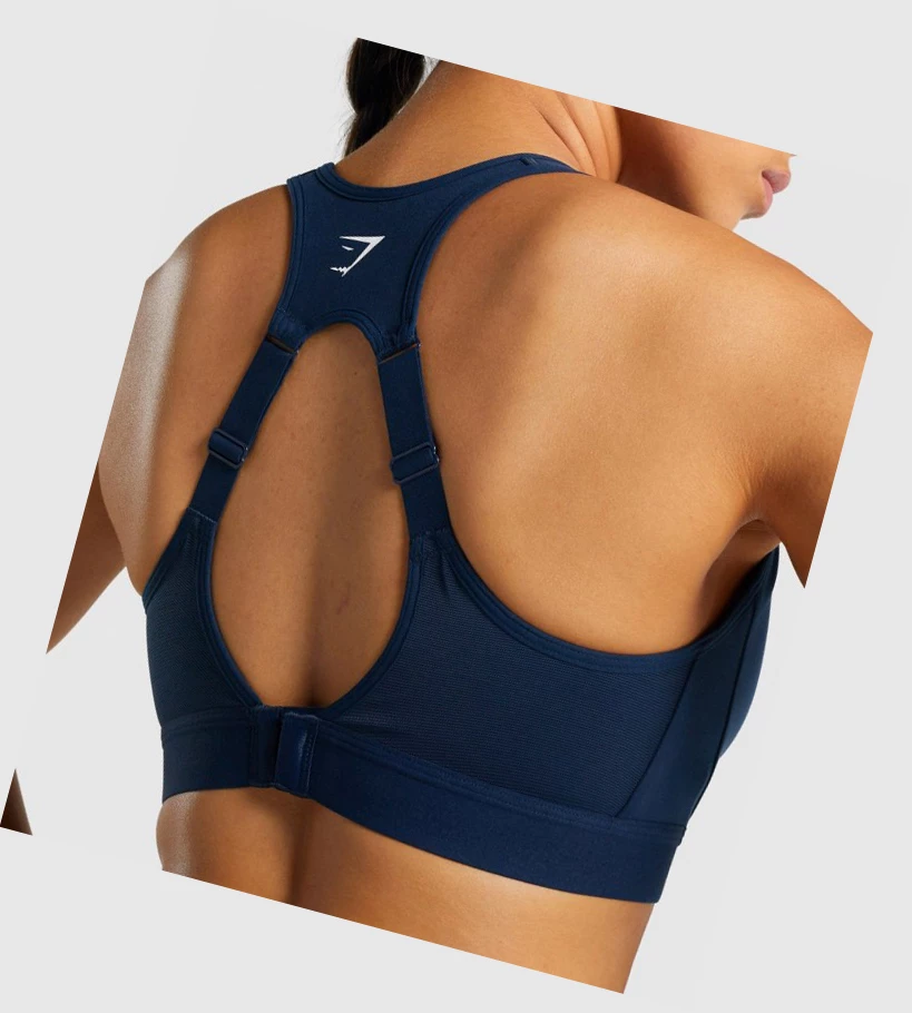 Sujetadores Deportivos Gymshark Open Back Entrenamiento Mujer Azul Marino | TLMWGPY-40