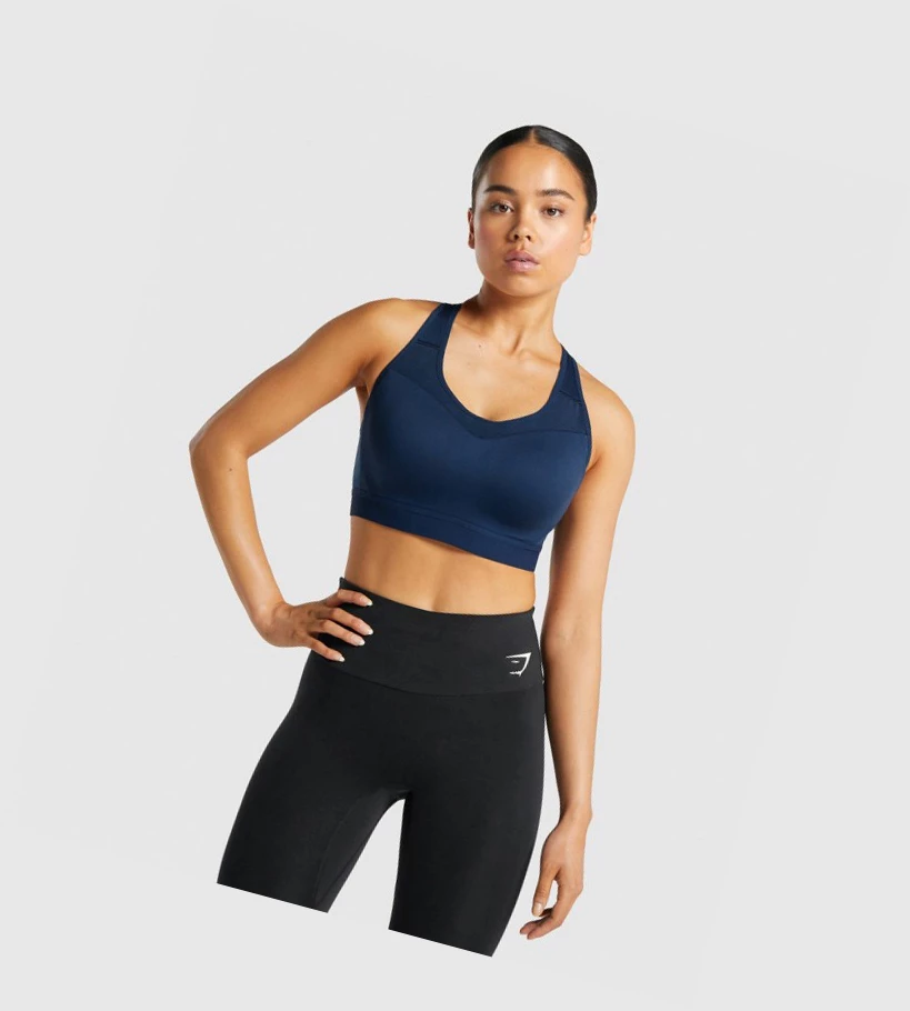 Sujetadores Deportivos Gymshark Open Back Entrenamiento Mujer Azul Marino | TLMWGPY-40