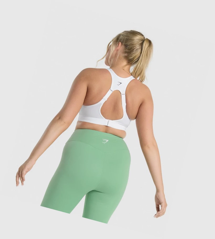 Sujetadores Deportivos Gymshark Open Back Entrenamiento Mujer Blancos | VKMBZNO-32