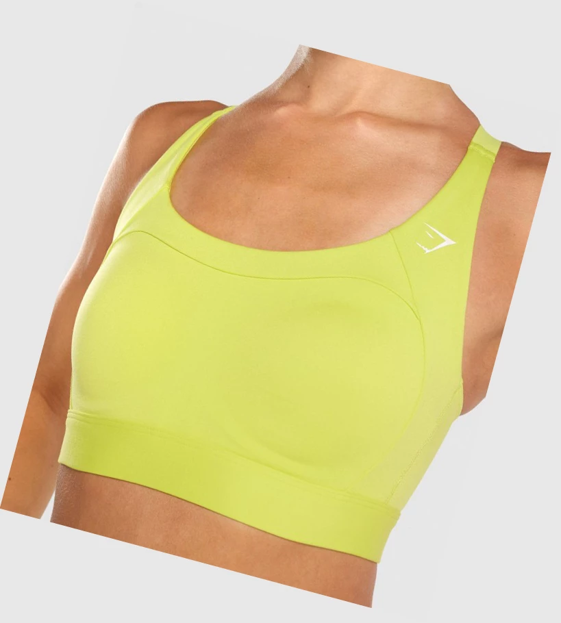 Sujetadores Deportivos Gymshark Racer Back Entrenamiento Mujer Amarillos | HFBCKUW-40