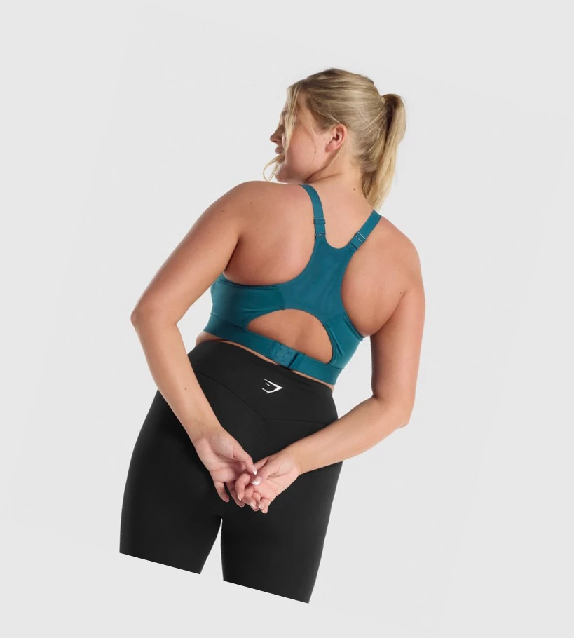 Sujetadores Deportivos Gymshark Racer Back Entrenamiento Mujer Turquesa | RWDVIEK-29