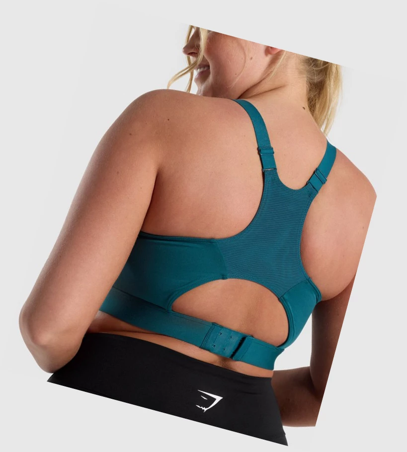 Sujetadores Deportivos Gymshark Racer Back Entrenamiento Mujer Turquesa | RWDVIEK-29