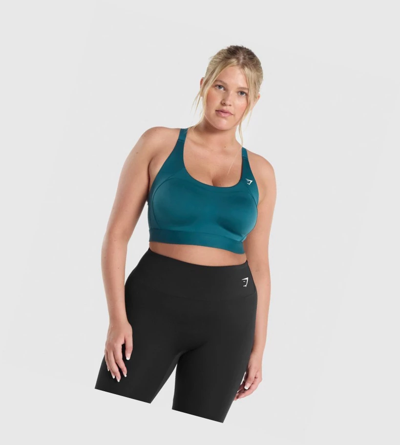 Sujetadores Deportivos Gymshark Racer Back Entrenamiento Mujer Turquesa | RWDVIEK-29