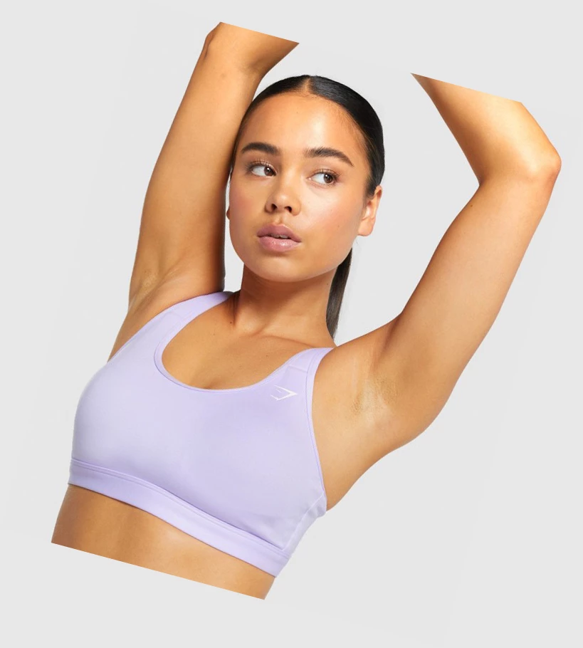 Sujetadores Deportivos Gymshark Scoop Neck Entrenamiento Mujer Morados Claro | AIZQMLD-75