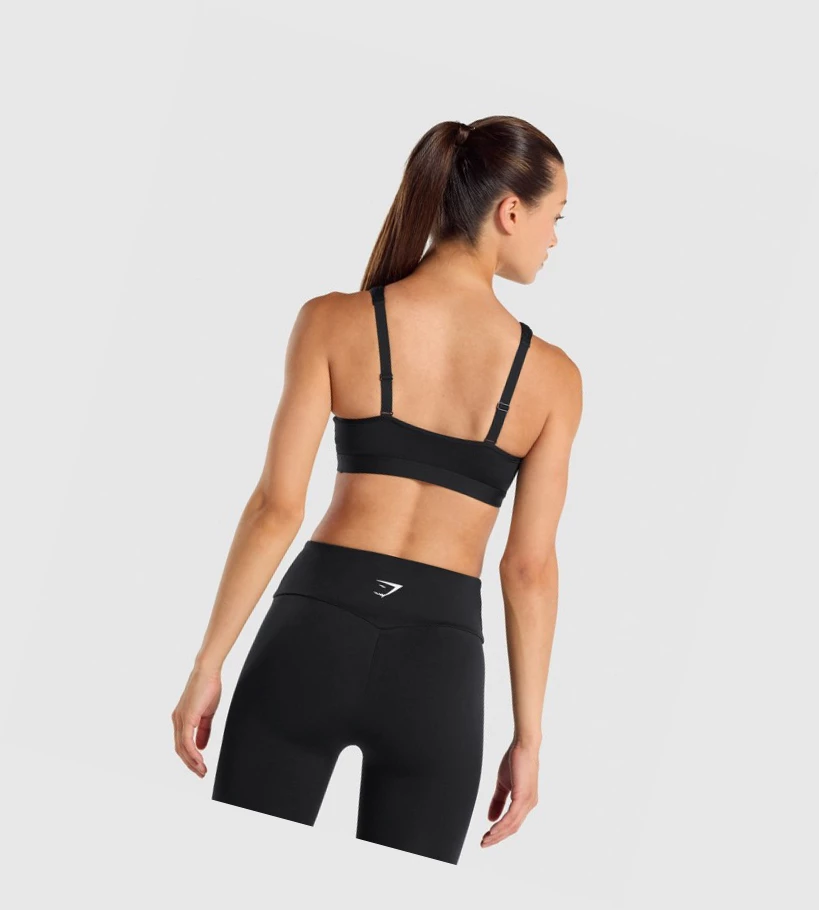 Sujetadores Deportivos Gymshark Scoop Neck Entrenamiento Mujer Negros | KMFDTZB-81