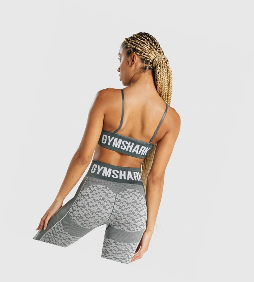 Sujetadores Deportivos Gymshark WTFlex Seamless Tiras Mujer Grises | JKLPYTZ-14