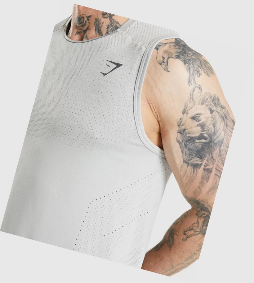 Camiseta Tirantes Gymshark Apex Hombre Grises Claro Grises | YSZQOEM-21