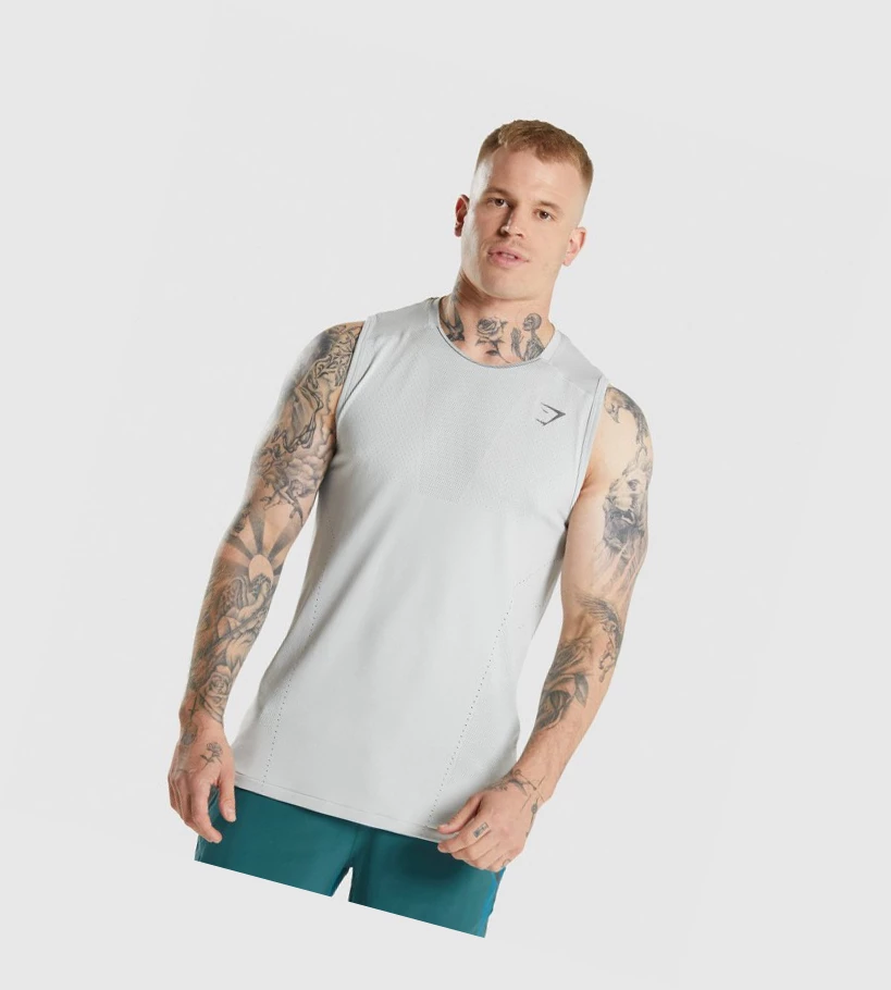 Camiseta Tirantes Gymshark Apex Hombre Grises Claro Grises | YSZQOEM-21