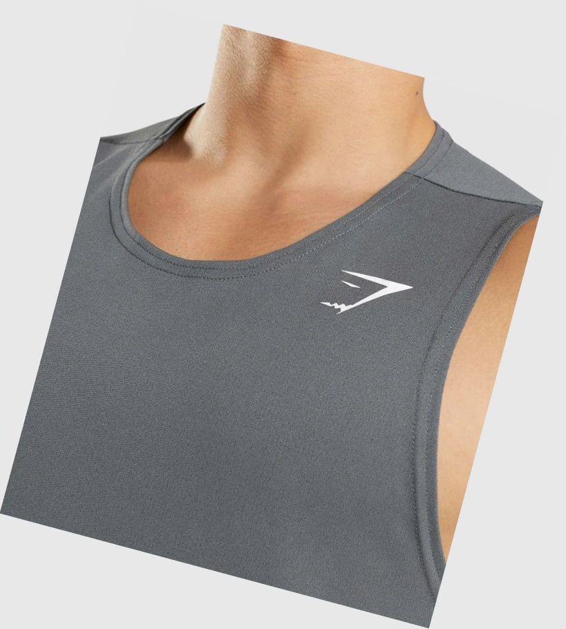 Camiseta Tirantes Gymshark Arrival Hombre Grises | GFUBTHJ-58