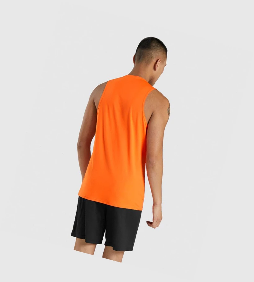 Camiseta Tirantes Gymshark Arrival Hombre Naranjas | JIWBXDS-53