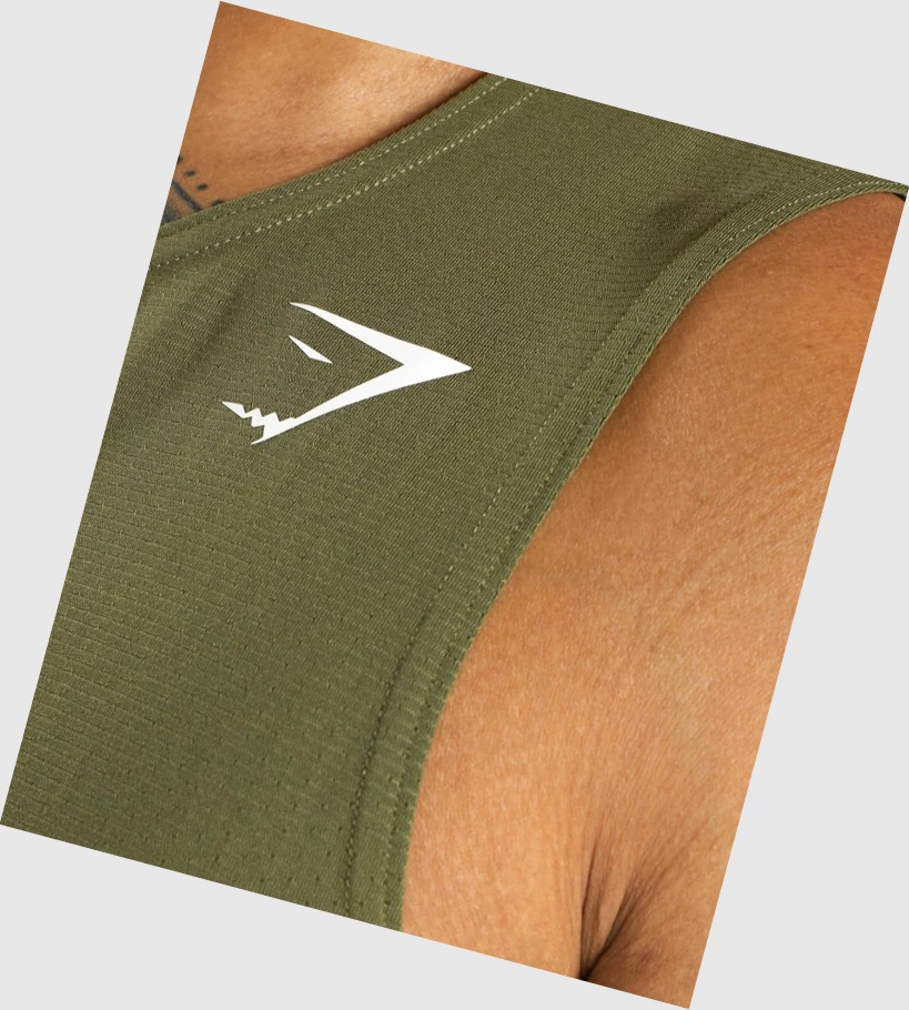 Camiseta Tirantes Gymshark Arrival Hombre Verdes Oscuro | RKIBAGW-68