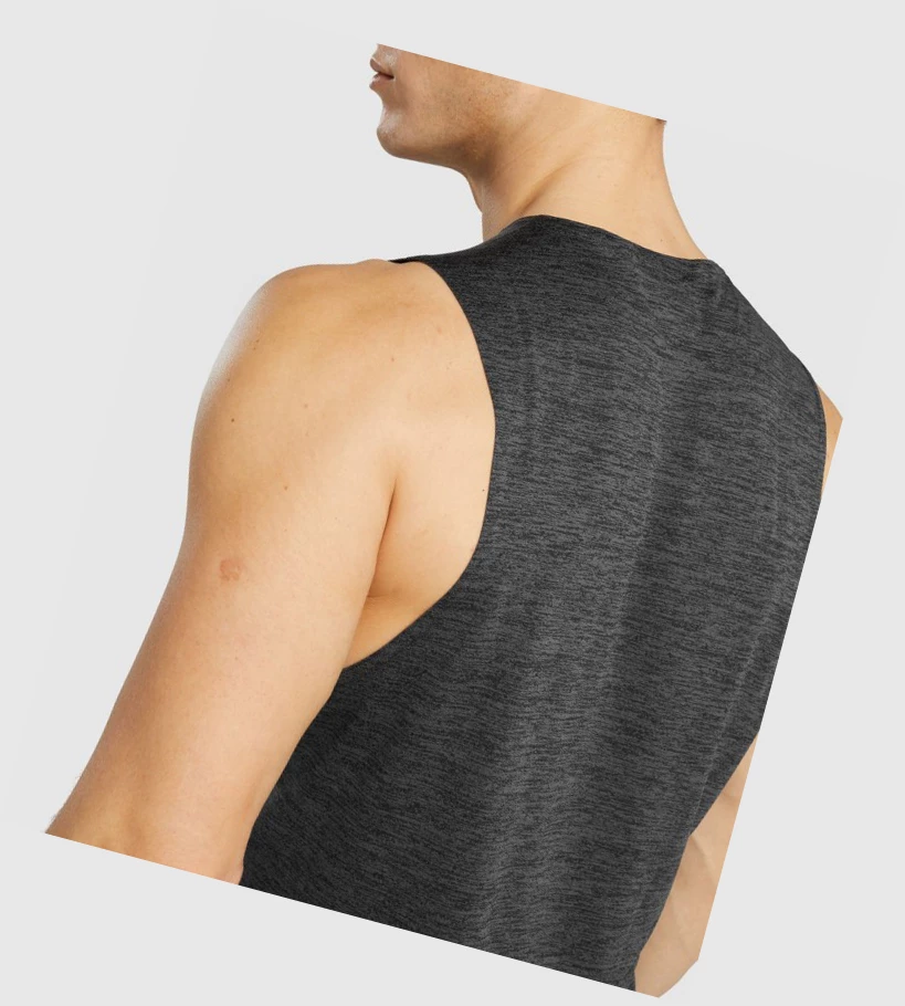 Camiseta Tirantes Gymshark Arrival Marl Hombre Negros | HAYTXUZ-46