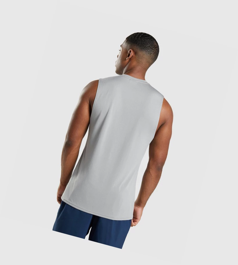 Camiseta Tirantes Gymshark Arrival Sin Manga Hombre Grises | BJGXDUC-15