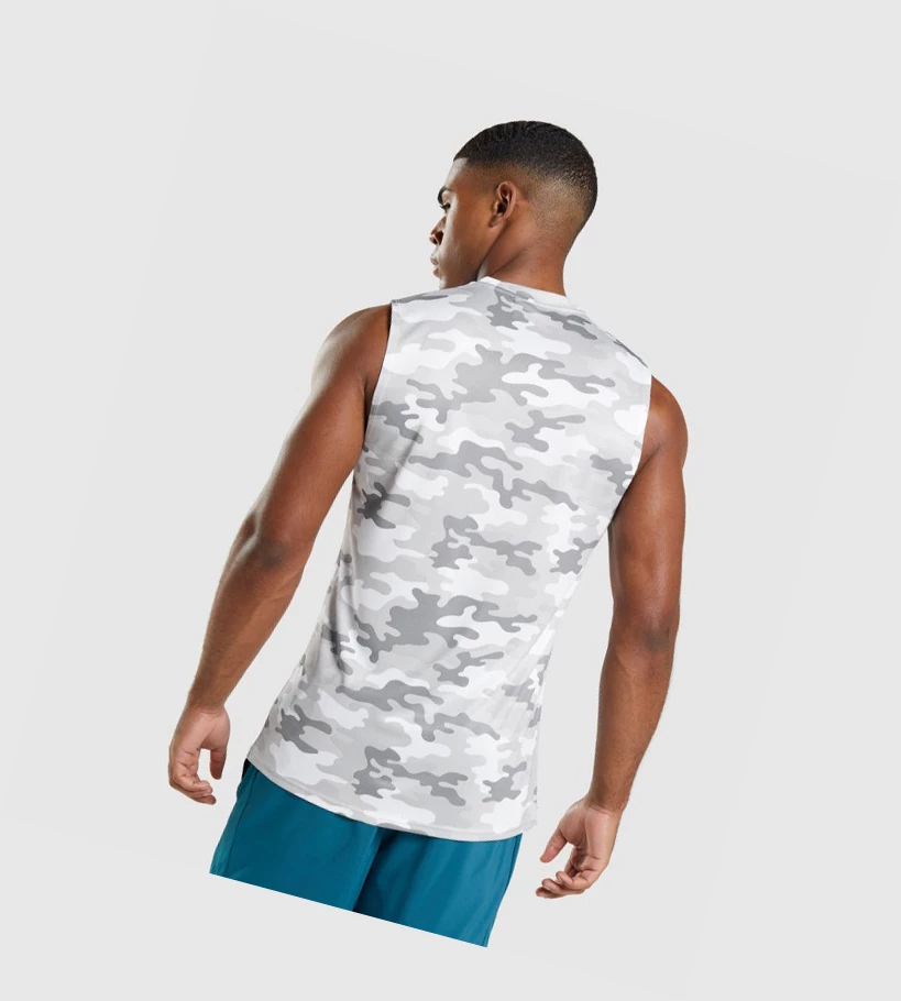 Camiseta Tirantes Gymshark Arrival Sin Manga Hombre Grises Claro | VBFSPGH-97