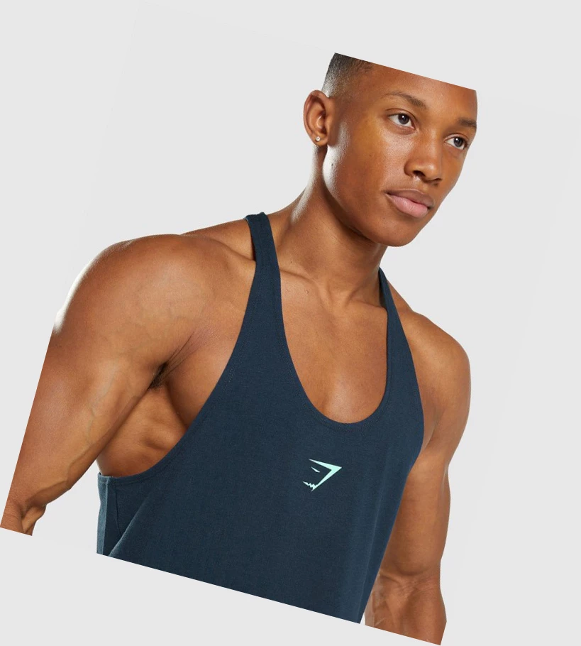 Camiseta Tirantes Gymshark Bold Hombre Azul Marino | RADQCWT-69