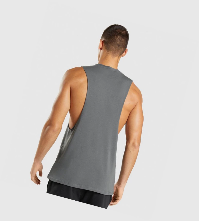 Camiseta Tirantes Gymshark Central Drop Arm Hombre Grises | MHNPUQT-61