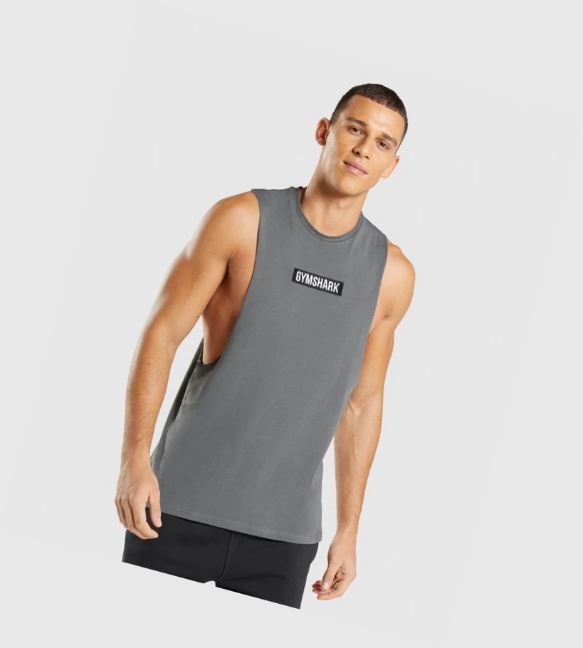 Camiseta Tirantes Gymshark Central Drop Arm Hombre Grises | MHNPUQT-61