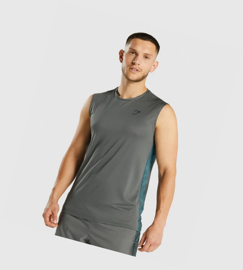 Camiseta Tirantes Gymshark Deporte Hombre Grises | AMWXBVJ-53