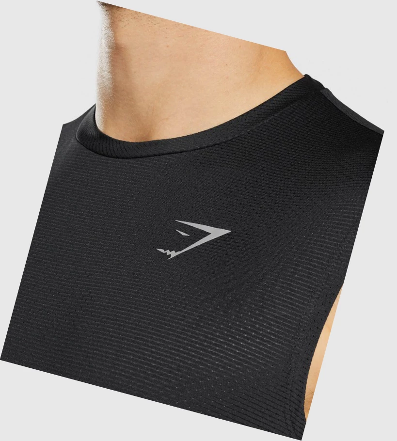 Camiseta Tirantes Gymshark Deporte Hombre Negros | ZVTQCXM-70