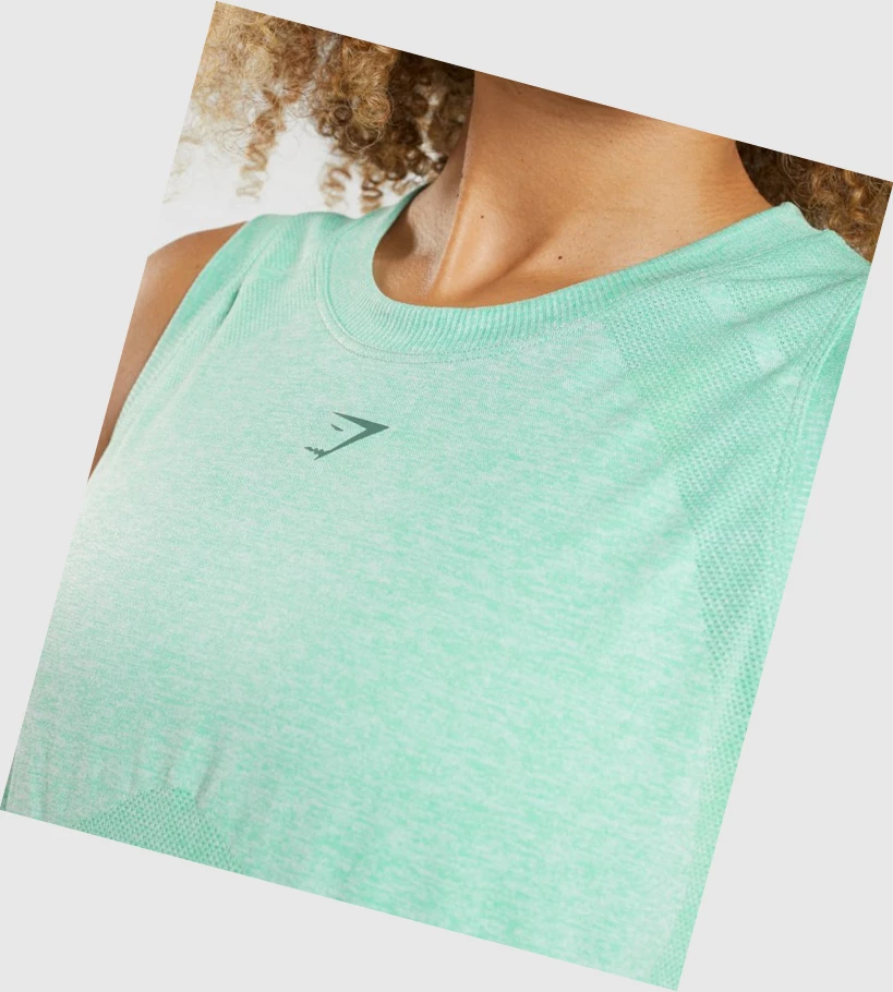 Camiseta Tirantes Gymshark Flex Loose Top Mujer Verdes | SJFDBNU-24