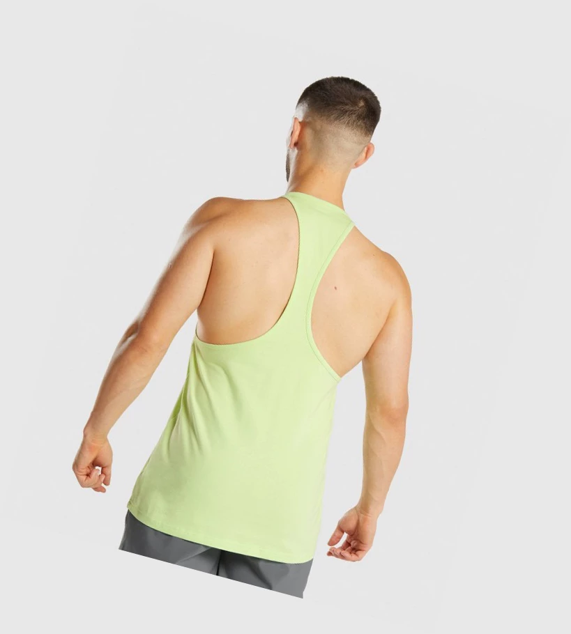 Camiseta Tirantes Gymshark Sharkhead Infill Hombre Verdes Claro | DXRFCYN-94