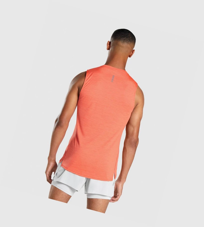 Camiseta Tirantes Gymshark Speed Hombre Naranjas | OSYNVTJ-06