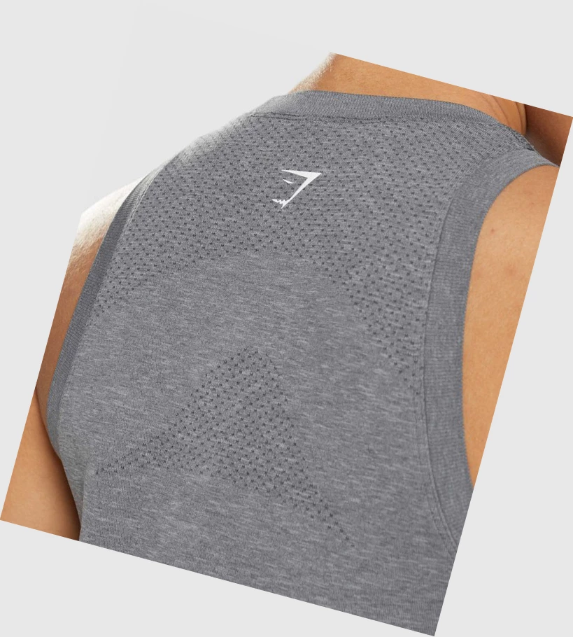 Camiseta Tirantes Gymshark Vital Seamless 2.0 Light Mujer Grises | OZLJTGV-08